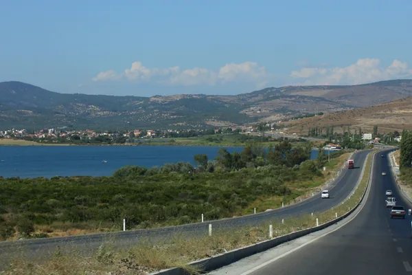 Şakran sahilinde kıyı ve deniz
