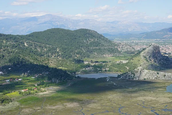 Kaunos'tan lagün sistemine ve delta düzlüğüne bakış