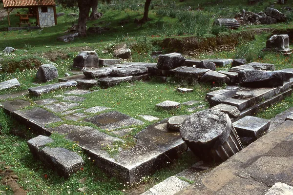 Euromos'ta Zeus sunağı çevresindeki kalıntılar