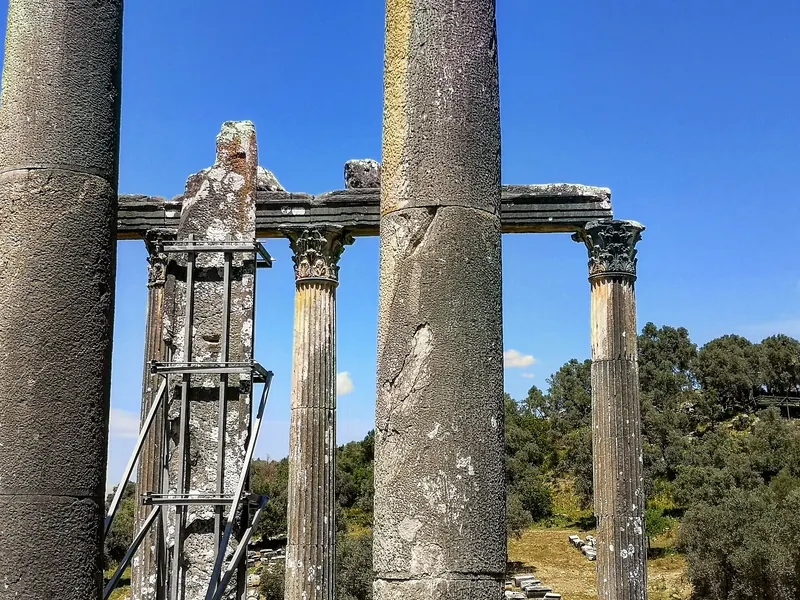 Euromos'ta Zeus Lepsynos Tapınağı sütunları