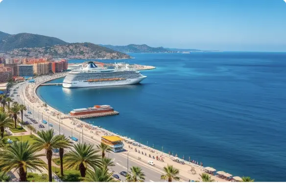 Kuşadası Marina ve alışveriş caddesi